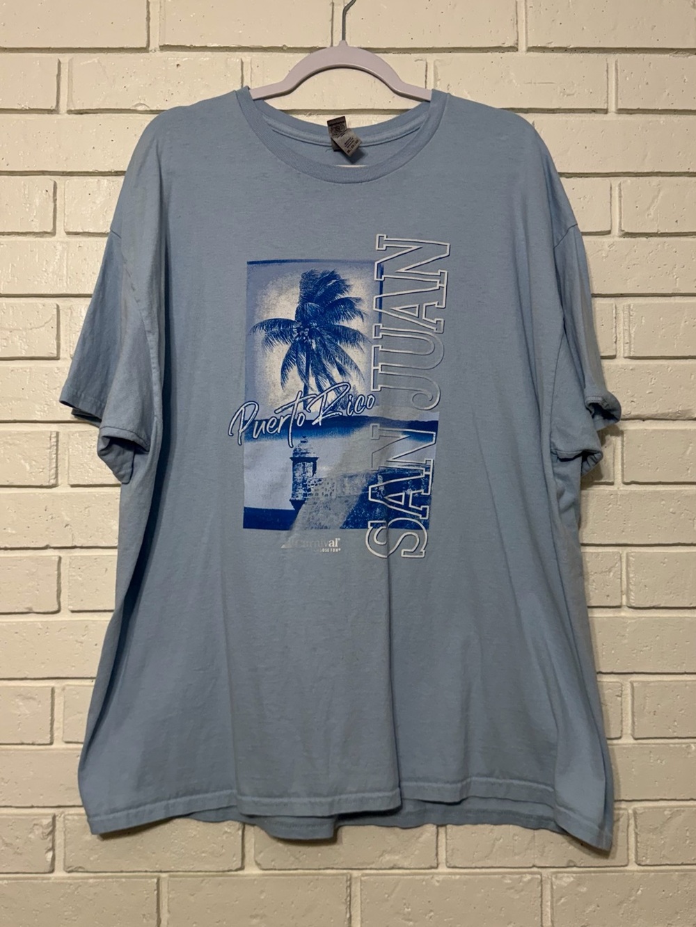 Carnival Cruise Line San Juan Puerto Rico Graphic T-Shirt Men’s 2XL Blue